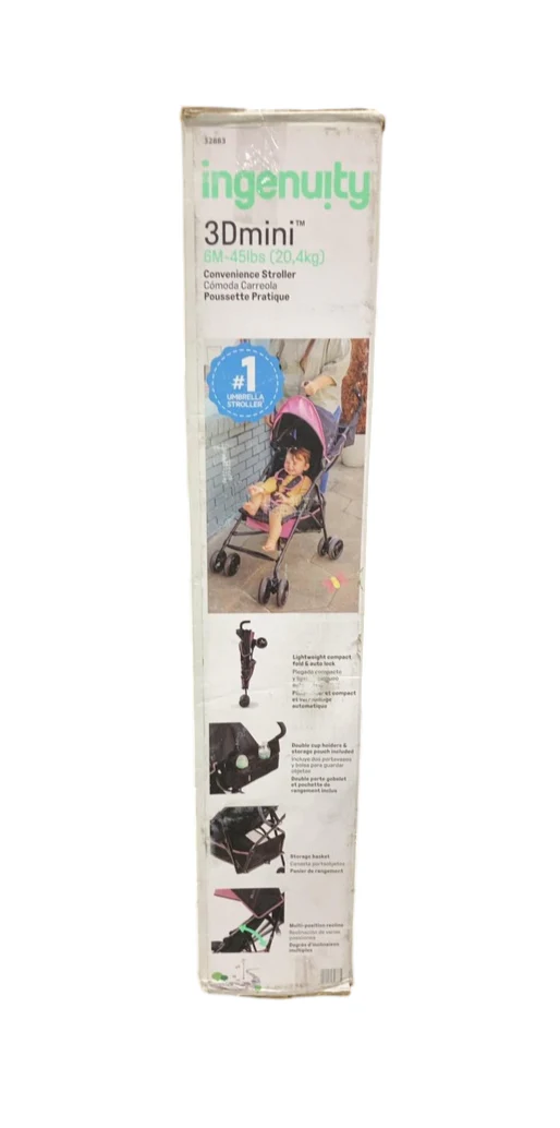 Ingenuity 3D Mini Convenience Stroller, Dusty Rose Pink - Image 2