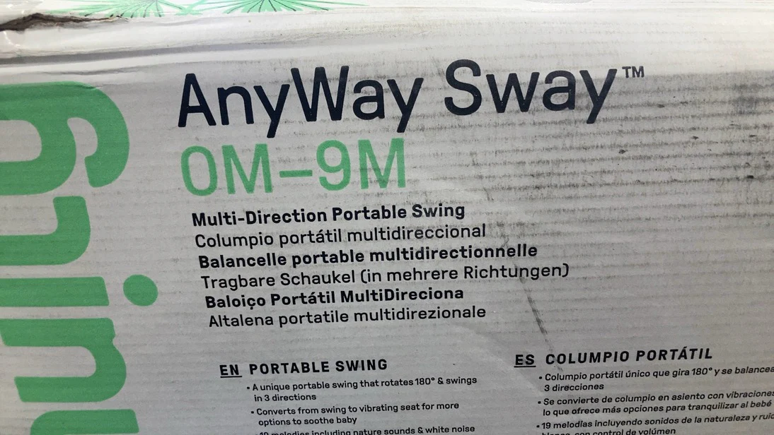 Ingenuity AnyWay Sway Power Adapt Dual-Direction Portable Swing, Ray - Image 4