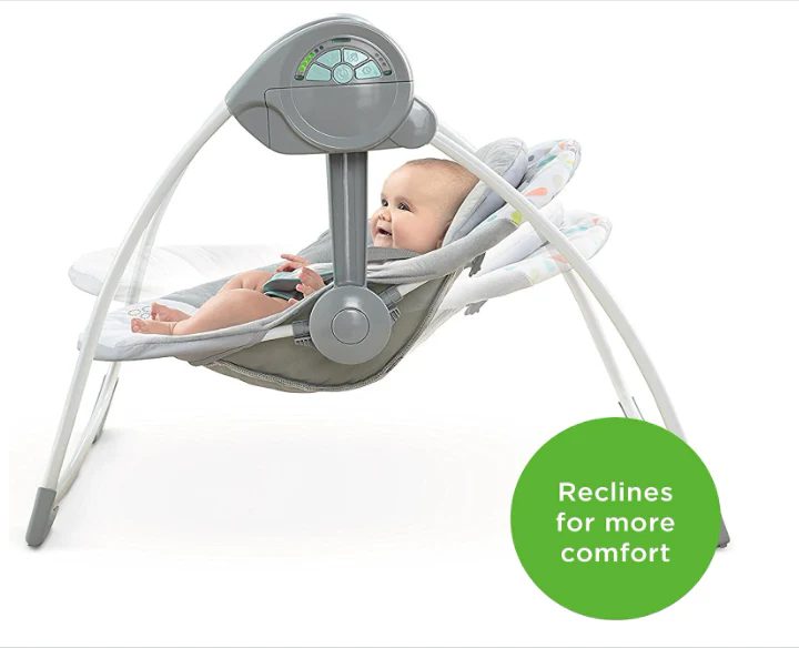 Ingenuity Comfort 2 Go Compact Portable Baby Swing, Fanciful Forest - Image 3
