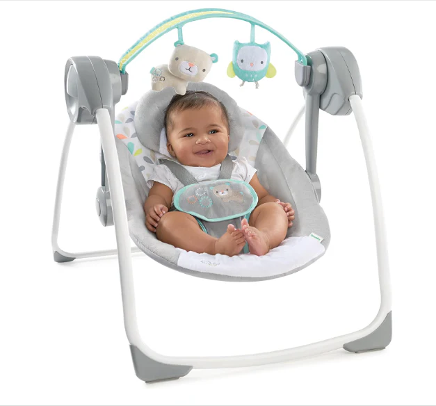Ingenuity Comfort 2 Go Compact Portable Baby Swing, Fanciful Forest - Image 4