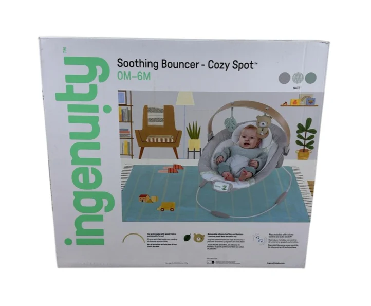 Ingenuity Cozy Spot Soothing Baby Bouncer, Nate - Image 2