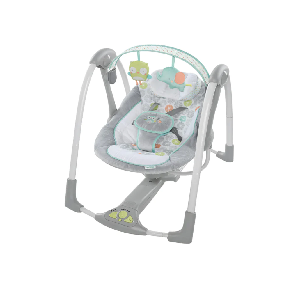 Ingenuity Every Season Swing 'n Go Portable Swing, Hugs & Hoots