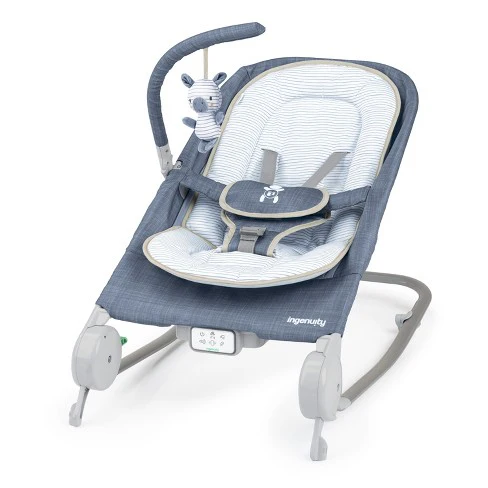 Ingenuity Happy Belly Rock-to-Bounce Massage Seat, Chambray