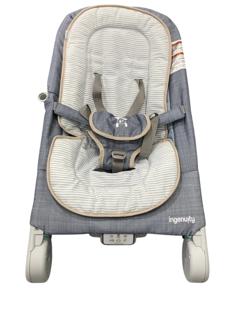 Ingenuity Happy Belly Rock-to-Bounce Massage Seat, Chambray