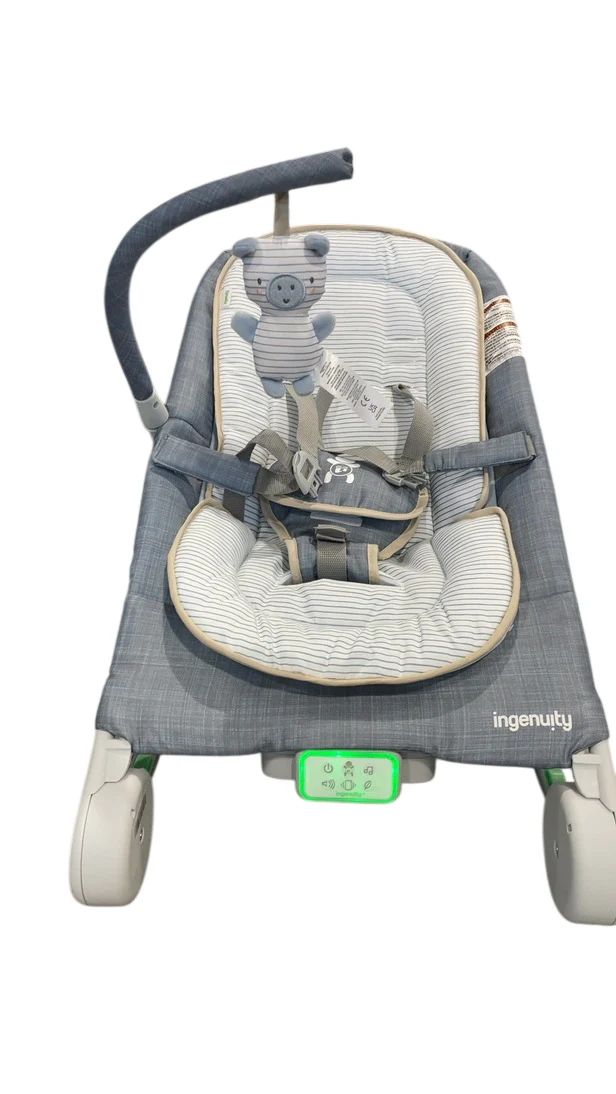 Ingenuity Happy Belly Rock-to-Bounce Massage Seat, Chambray