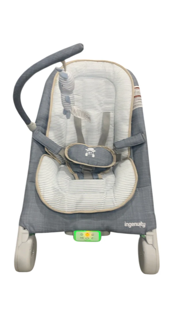 Ingenuity Happy Belly Rock-to-Bounce Massage Seat, Chambray