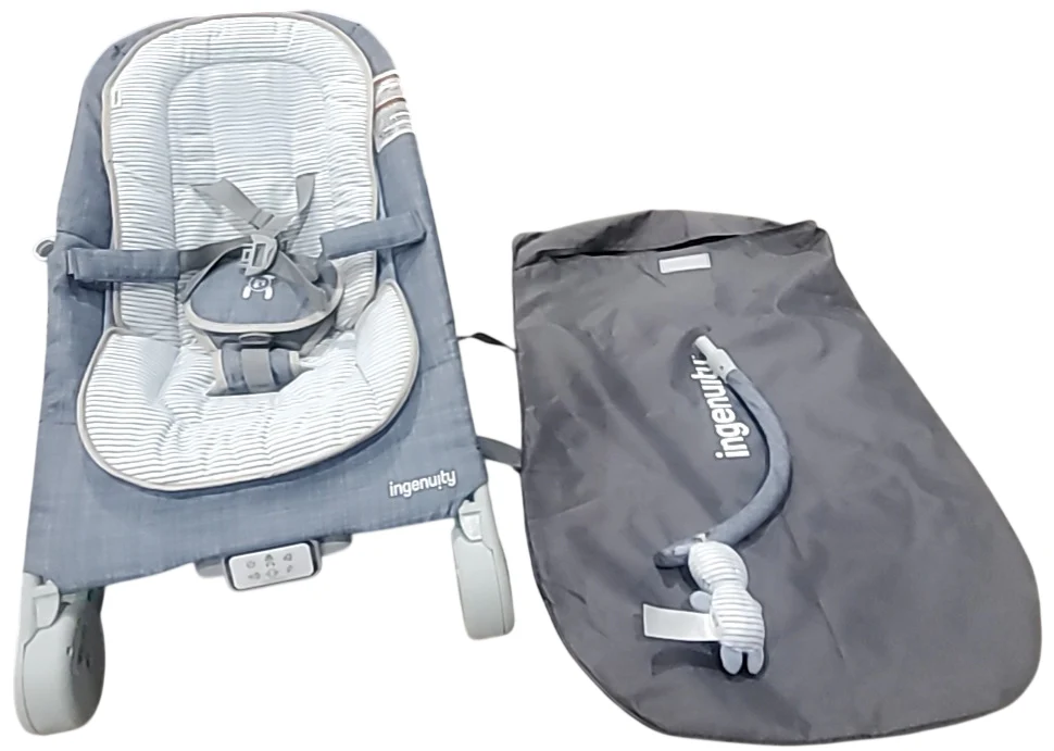 Ingenuity Happy Belly Rock-to-Bounce Massage Seat, Chambray - Image 2