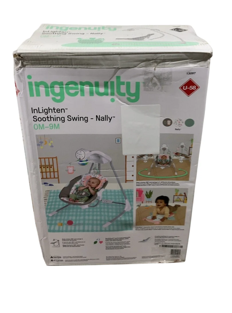 Ingenuity InLighten Soothing Swing, Nally Owl - Image 3