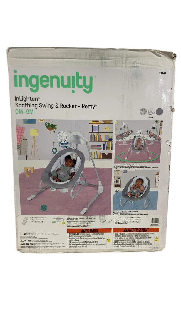 Ingenuity InLighten Soothing Swing, Remy - Image 2