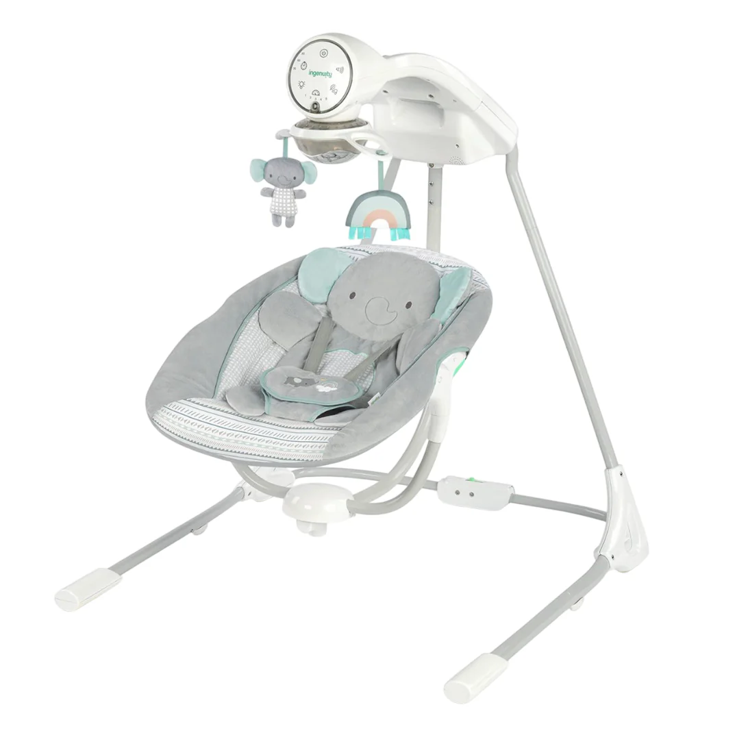Ingenuity InLighten Soothing Swing, Van Elephant