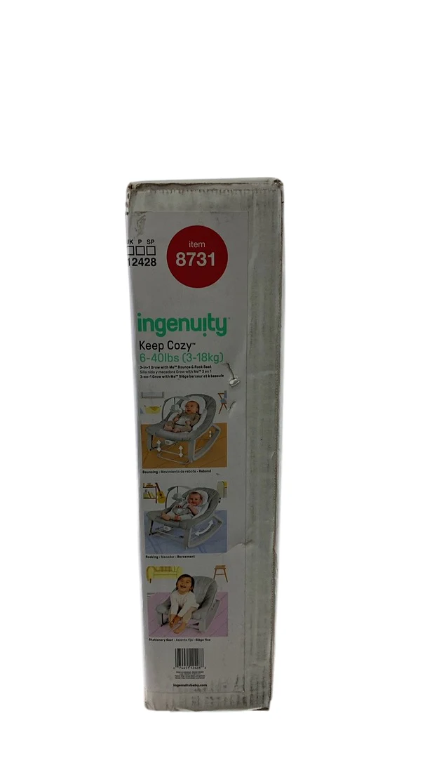 Ingenuity Keep Cozy 3-in-1 Grow With Me Bouncer & Rocker, Weaver - Image 3