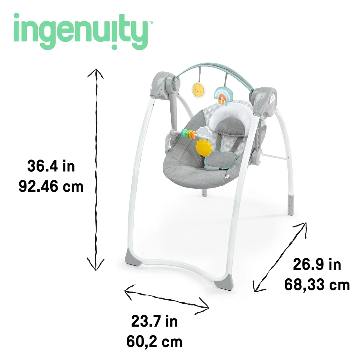 Ingenuity Milestone Baby Swing, Sun Valley - Image 5