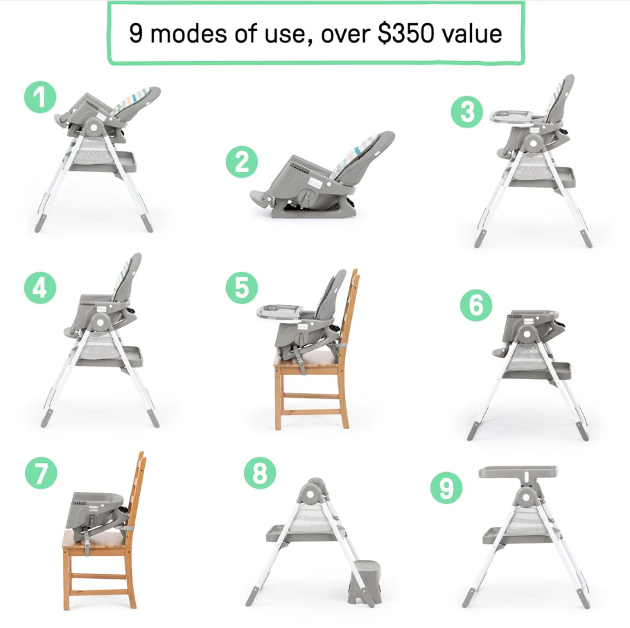 Ingenuity Proper Positioner High Chair, Soulful Skies, Create Up - Image 2