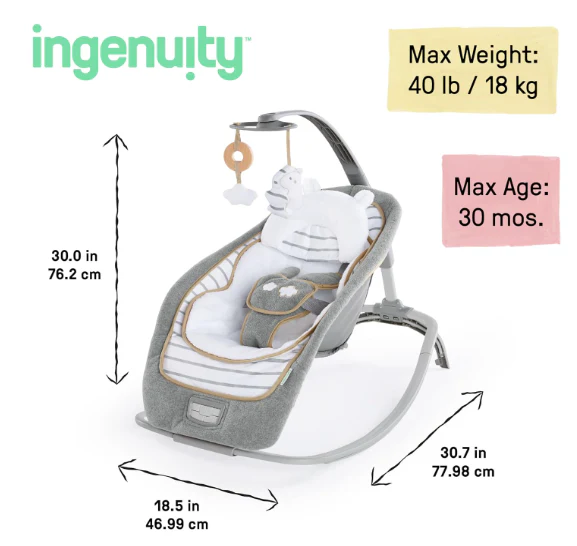 Ingenuity Rocking Seat, Bella Teddy - Image 2