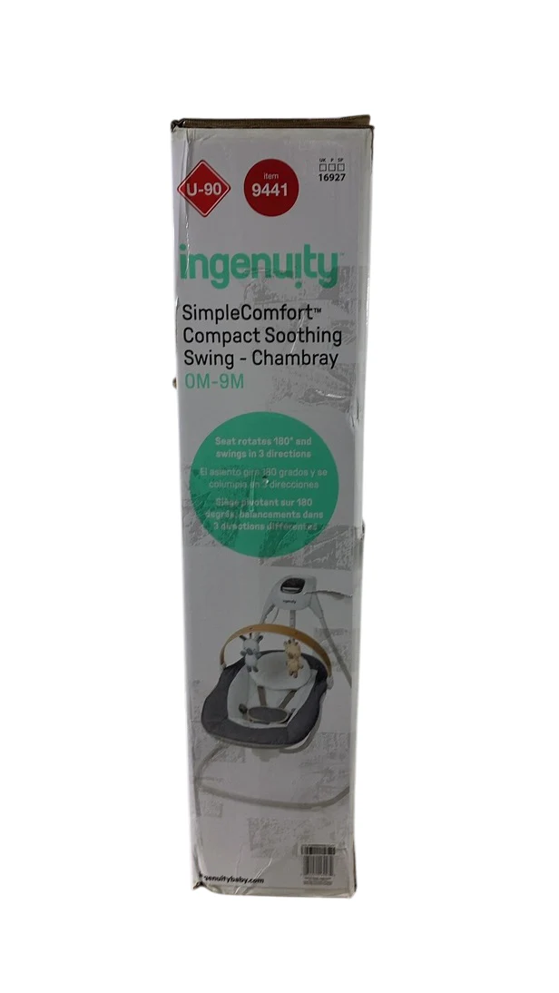Ingenuity Simple Comfort 2-in-1 Swing Rocker, Chambray - Image 3