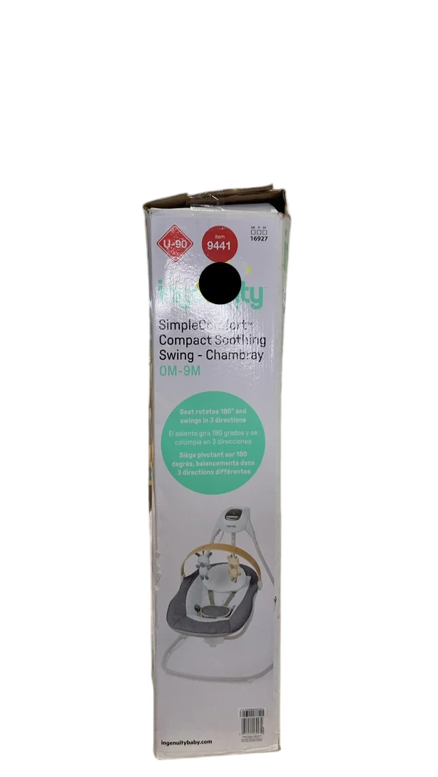 Ingenuity Simple Comfort 2-in-1 Swing Rocker, Chambray - Image 3