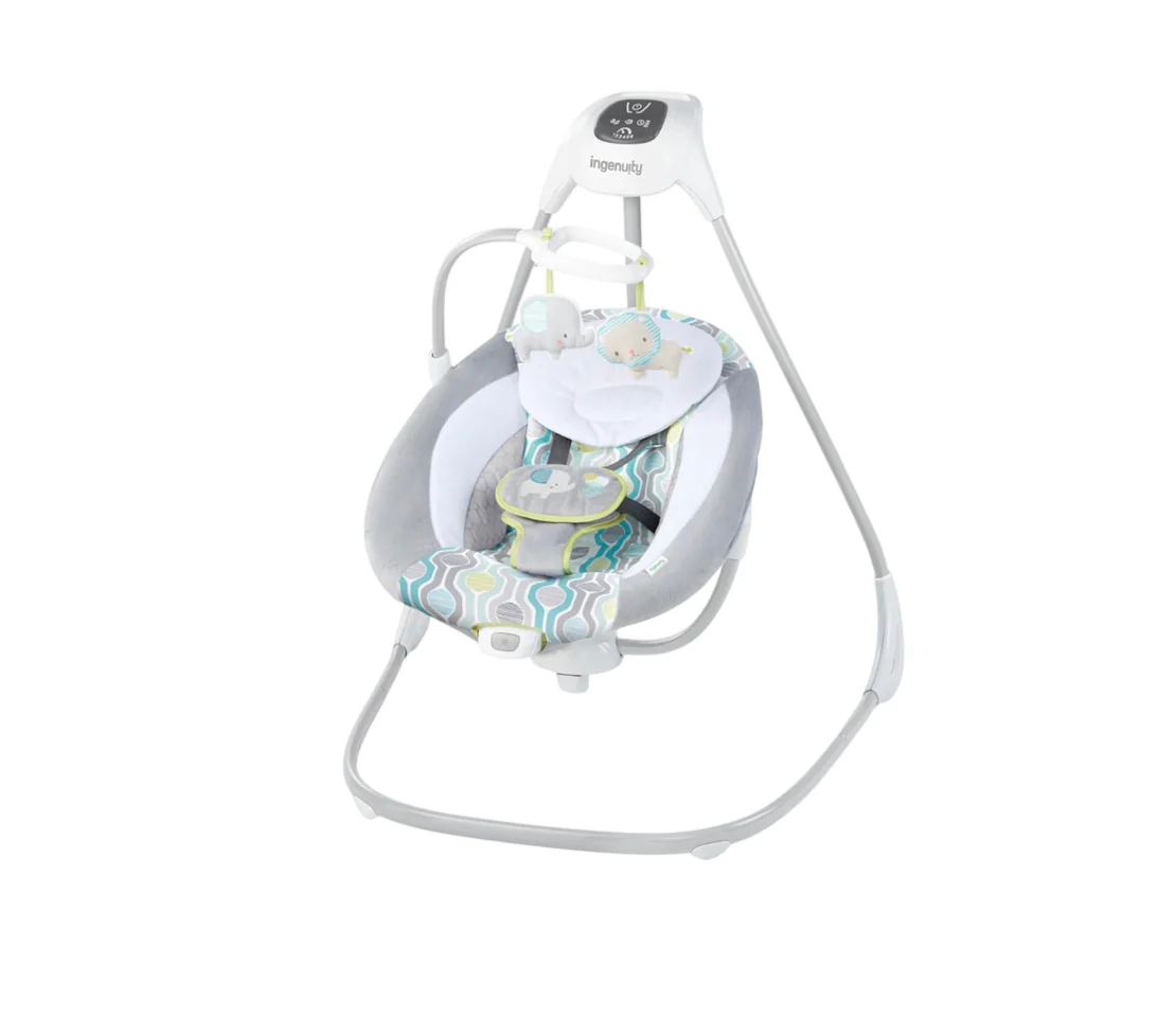Ingenuity Simple Comfort 2-in-1 Swing Rocker, Everston