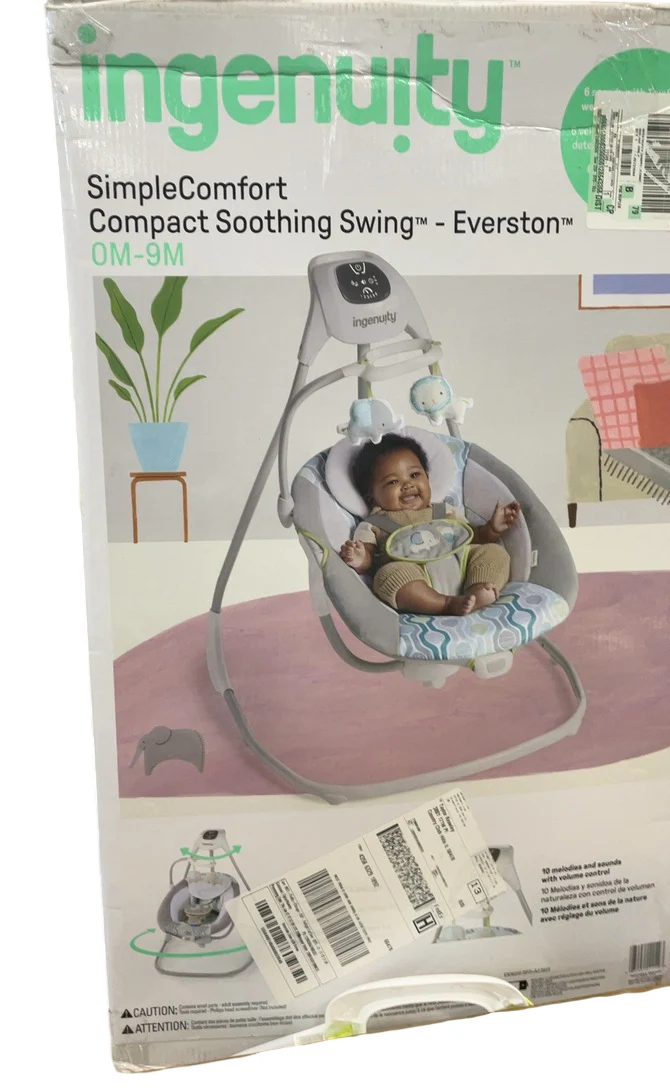 Ingenuity Simple Comfort 2-in-1 Swing Rocker, Everston - Image 8