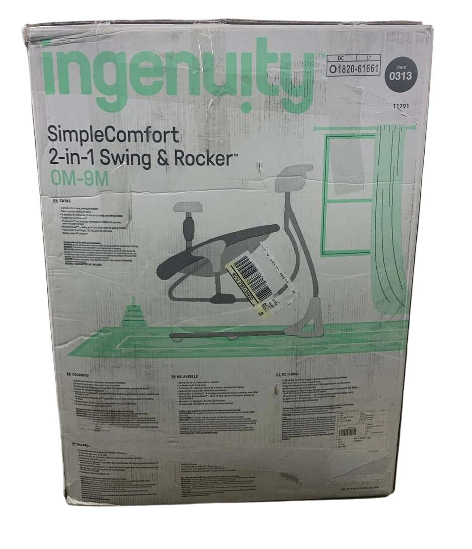 Ingenuity Simple Comfort 2-in-1 Swing Rocker, Raylan - Image 3