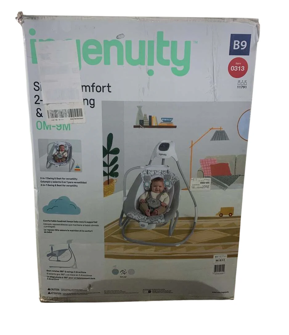 Ingenuity Simple Comfort 2-in-1 Swing Rocker, Raylan - Image 4