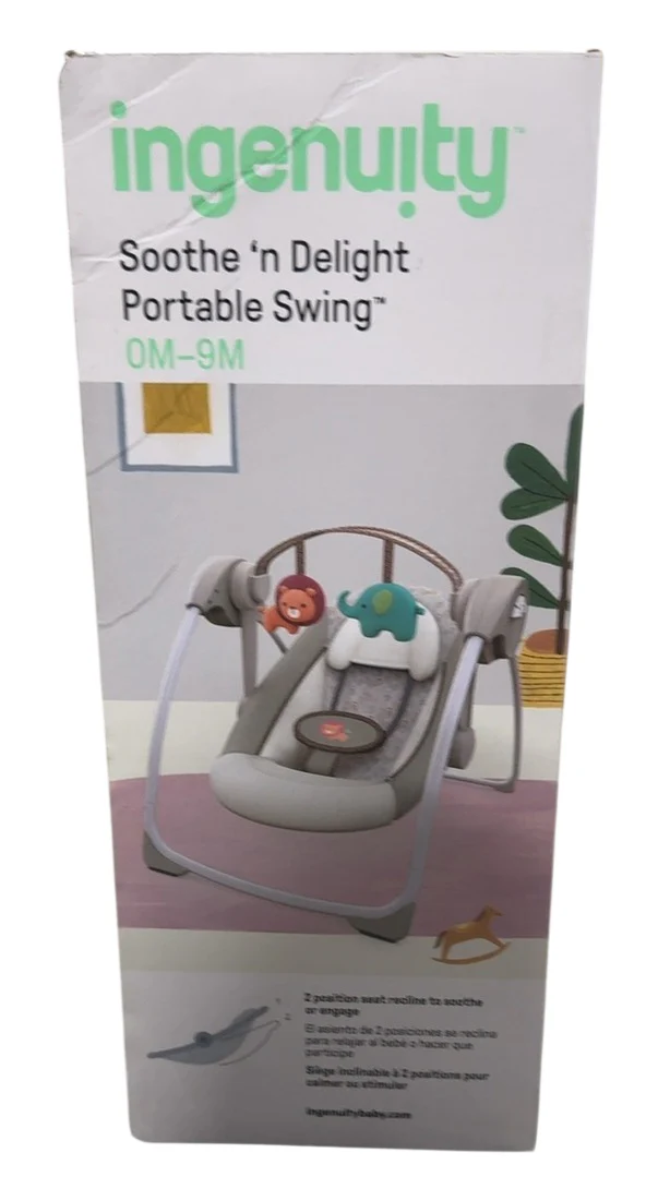 Ingenuity Soothe N Delight Portable Swing, Cozy Kingdom - Image 4