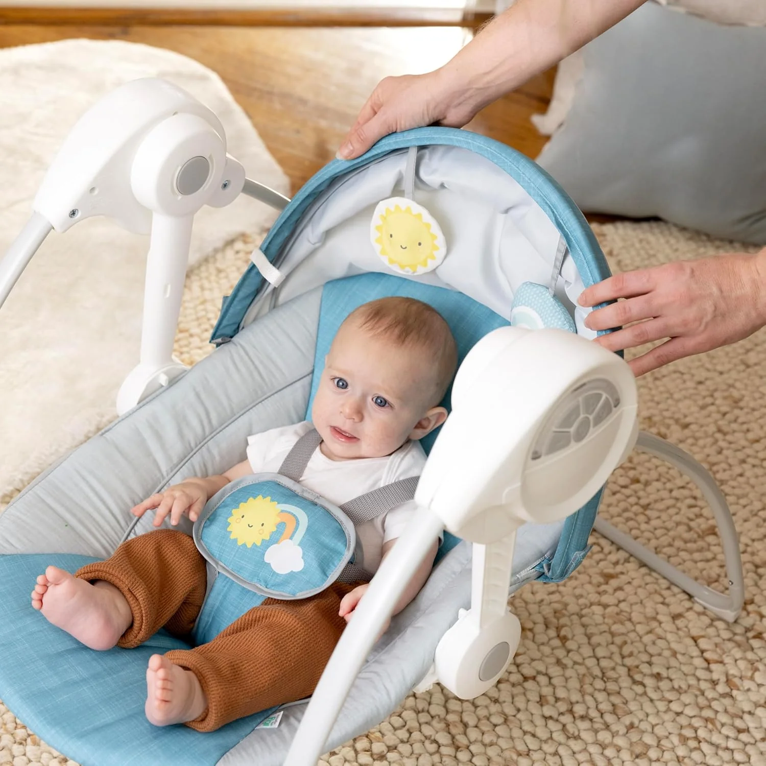 Ingenuity Sun Valley Canopy Portable Swing, Teal - Image 2