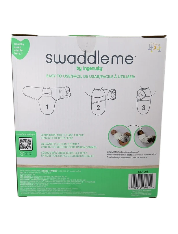 Ingenuity SwaddleMe Monogram Collection Swaddle, 0-3 Months, Born Free - Image 3