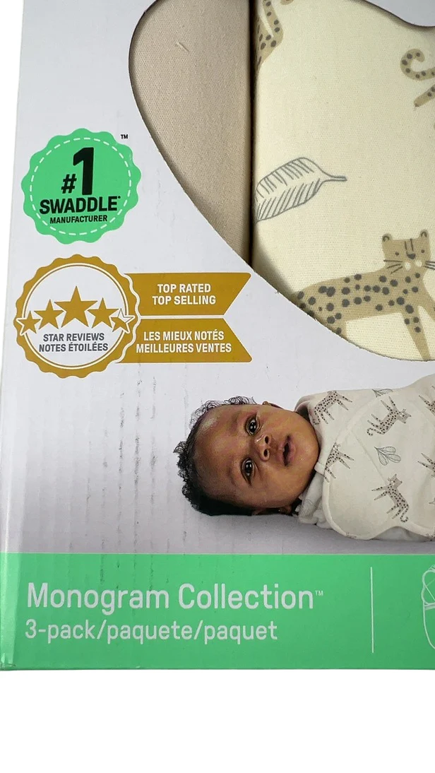 Ingenuity SwaddleMe Monogram Collection Swaddle, 0-3 Months, Born Free - Image 4