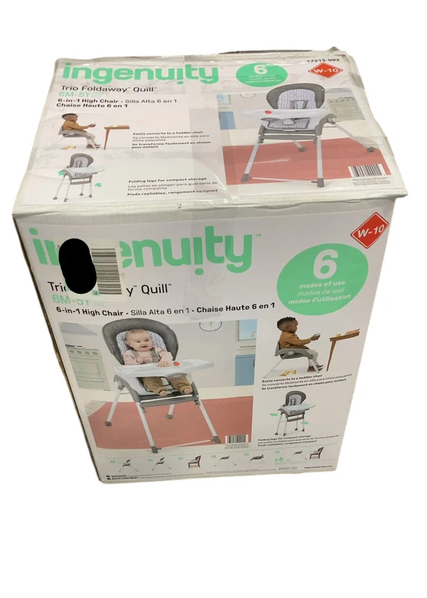 Ingenuity Trio Foldaway 6-in-1 High Chair, Quill - Image 7