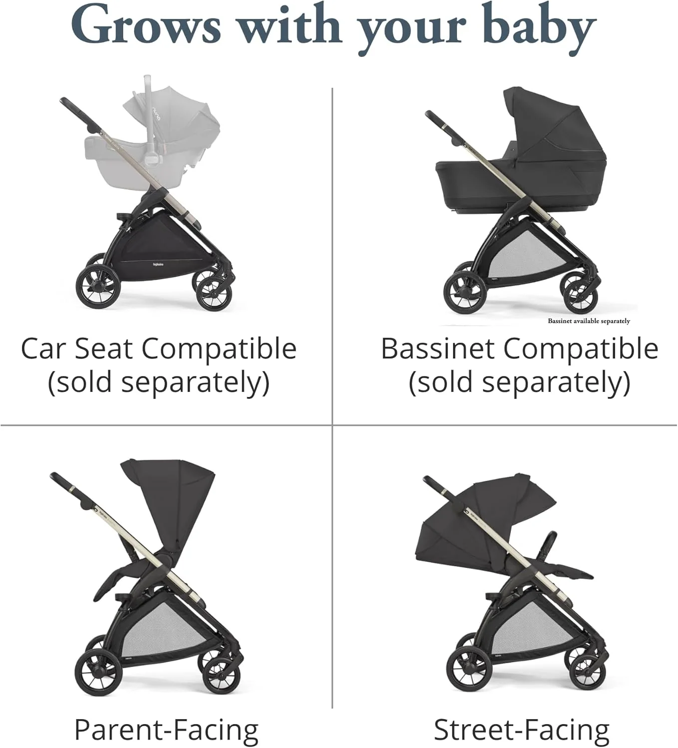 Inglesina Electa Stroller, Upper Black, 2024 - Image 5