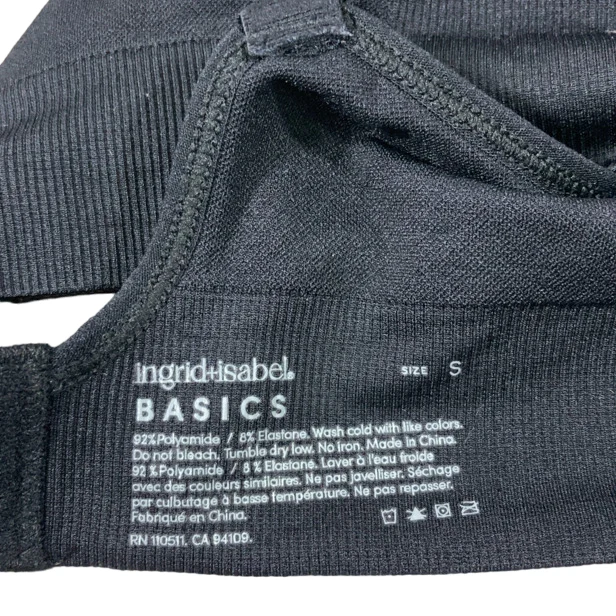 Ingrid & Isabel Drop Cup Nursing Bra, Black, Small - Image 3