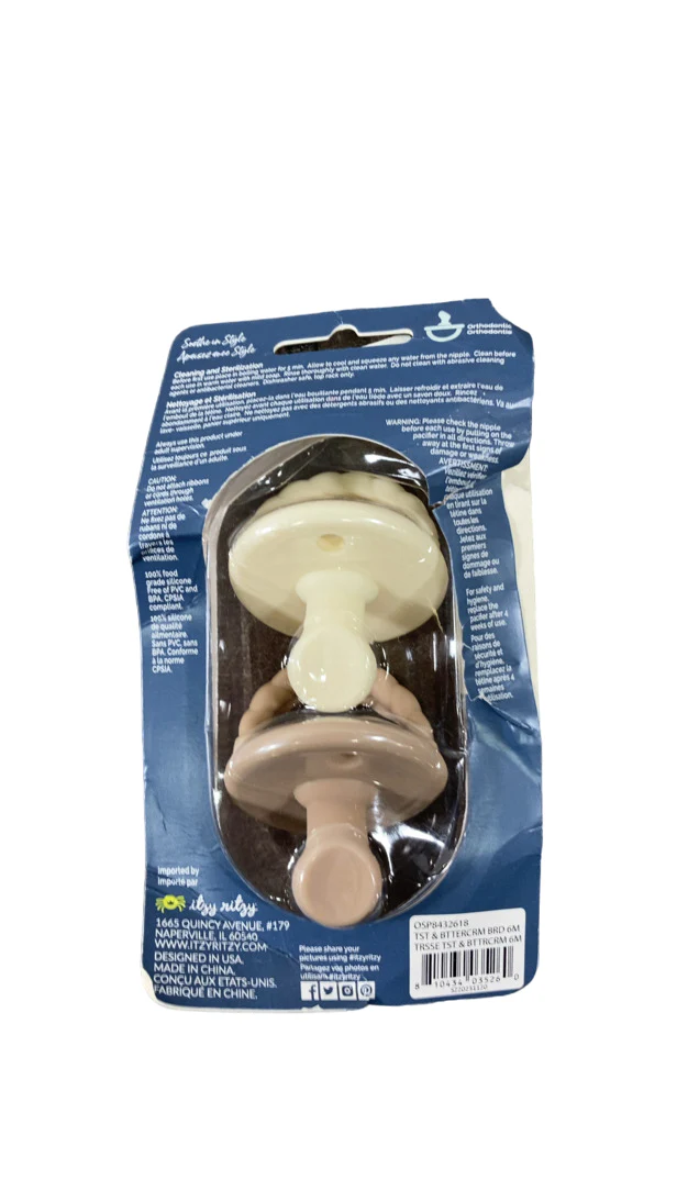 Itzy Ritzy 2-Pack Sweetie Soother, Buttercream and Toast - Image 3