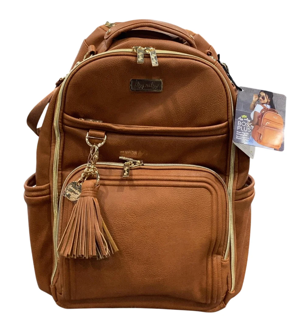 Itzy Ritzy Boss Plus Backpack Diaper Bag, Cognac - Image 2