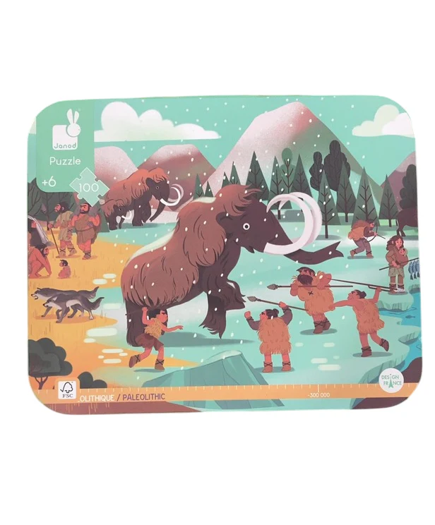 Janod 100 Piece Children’s Jigsaw Puzzle, Prehistoric Panorama - Image 2