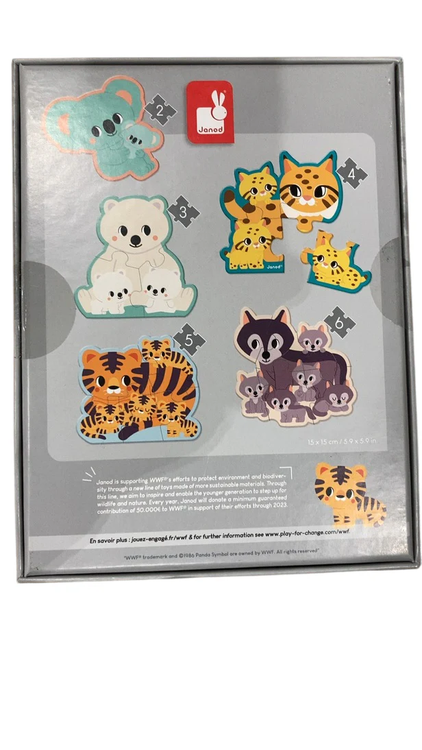 Janod 5 Adaptable Animal Puzzles, WWF - Image 3