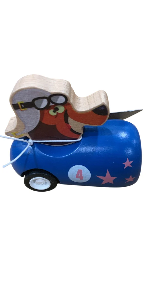 Janod Appelpop Pull-Back Car, Dog - Image 2