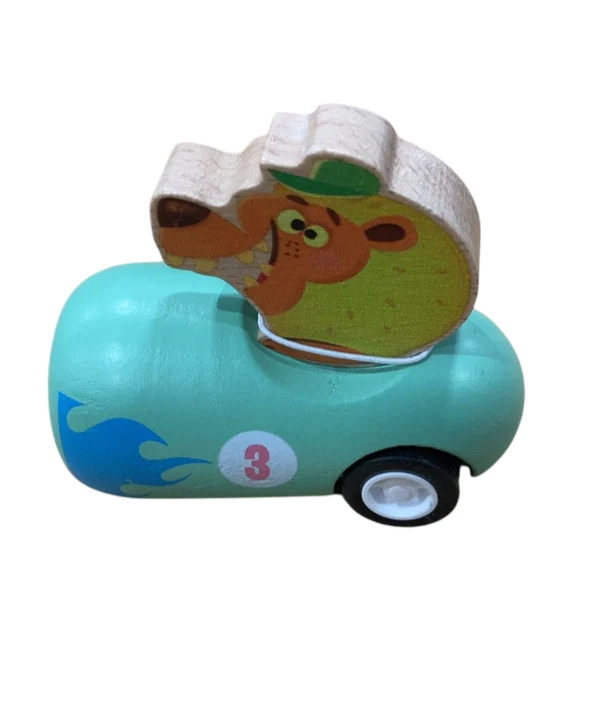 Janod Appelpop Pull-Back Car, Lion - Image 2