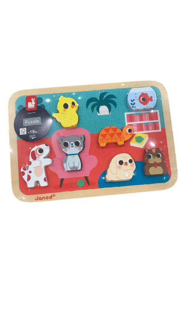 Janod Chunky Puzzle, Pets - Image 2