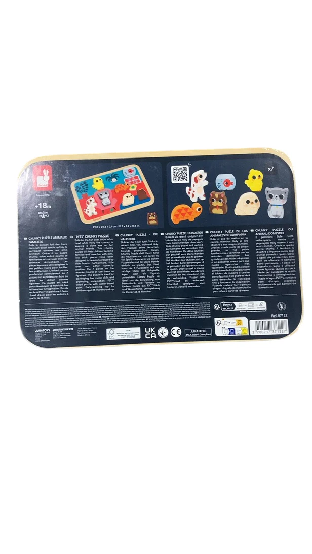 Janod Chunky Puzzle, Pets - Image 3