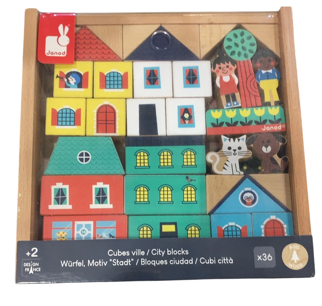 Janod Crossroads City Building Blocks, 2+ - Image 2