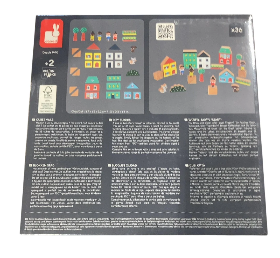 Janod Crossroads City Building Blocks, 2+ - Image 3