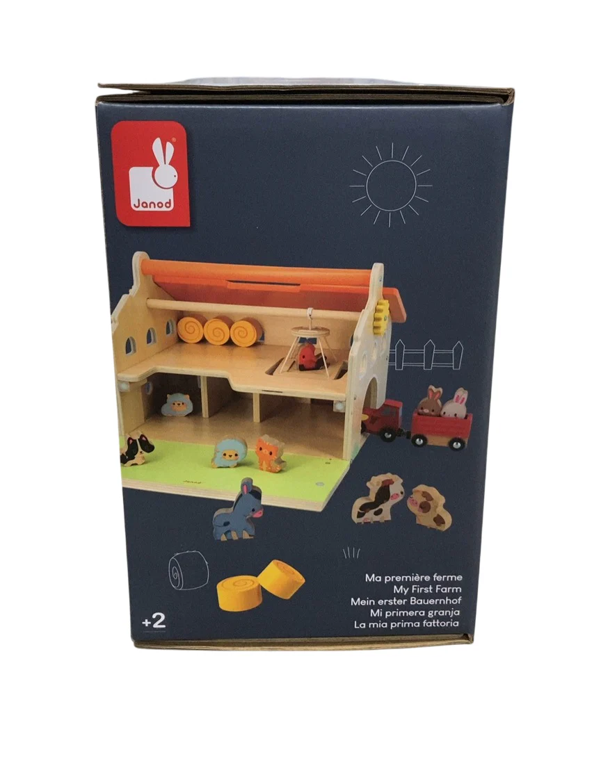 Janod Farm Wooden 18-Piece Playset, My First Barn - Image 4
