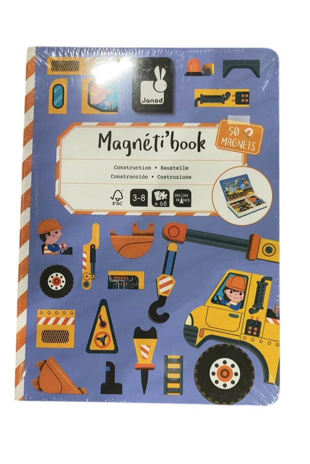 Janod Magneti' Book, Construction Vehicles - Image 2