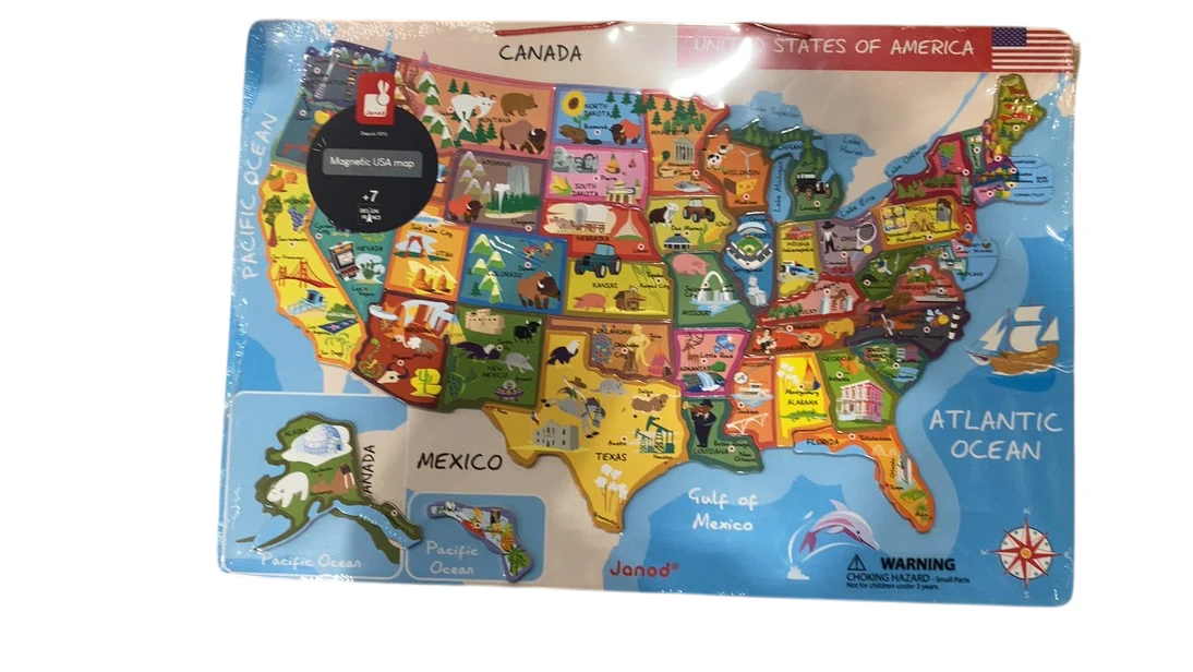 Janod Magnetic USA Map Puzzle - Image 2