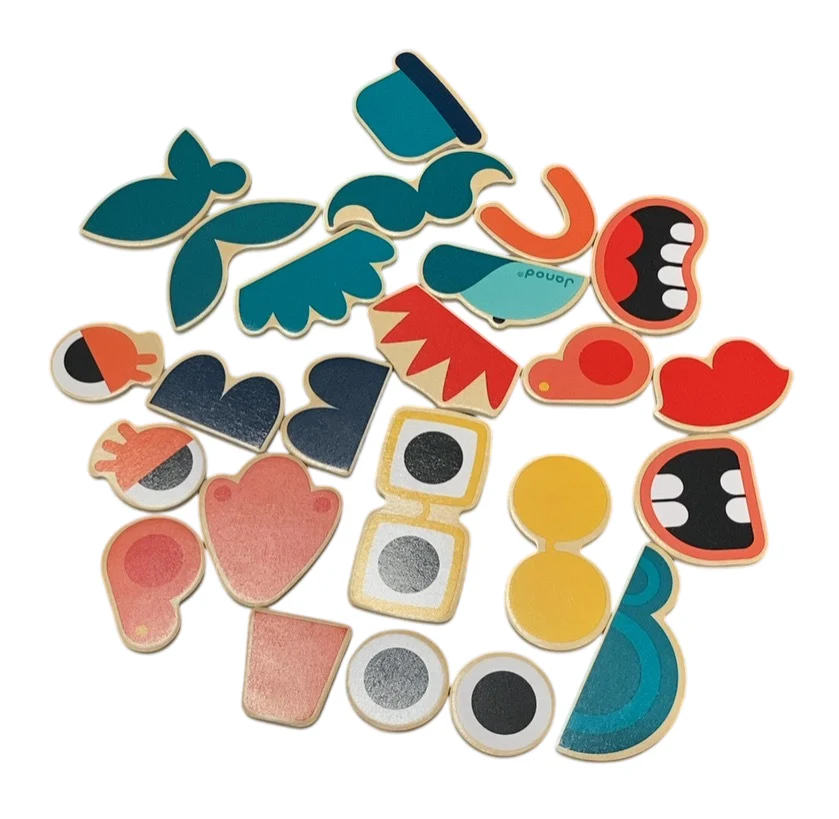 Janod Mix And Match Portrait Magnets, 24 Pieces - Image 2