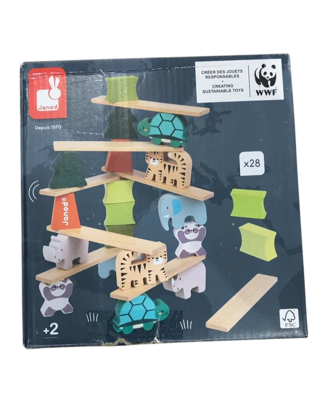 Janod Wooden Balancing Animals Game, WWF - Image 2