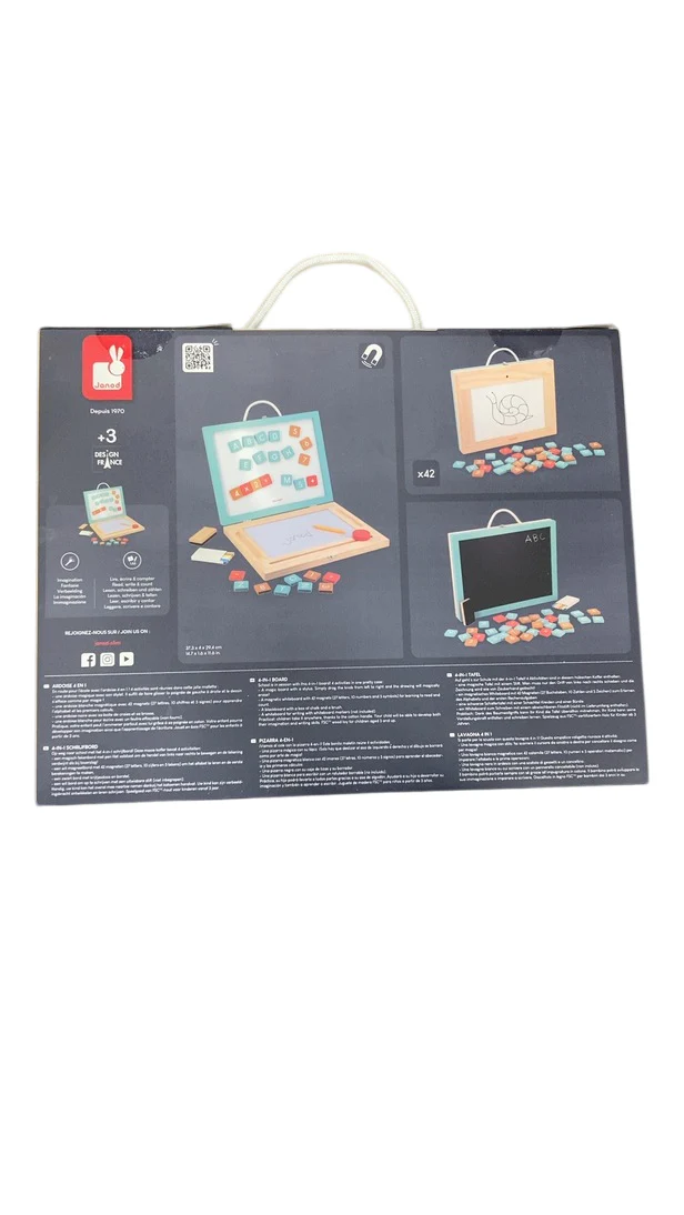 Janod Wooden Children's Board, 4-in-1 - Image 3