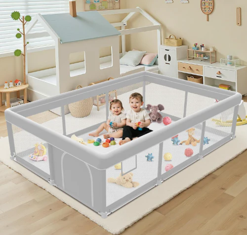 Jaobeem Baby Playpen 74x50, Dark Grey