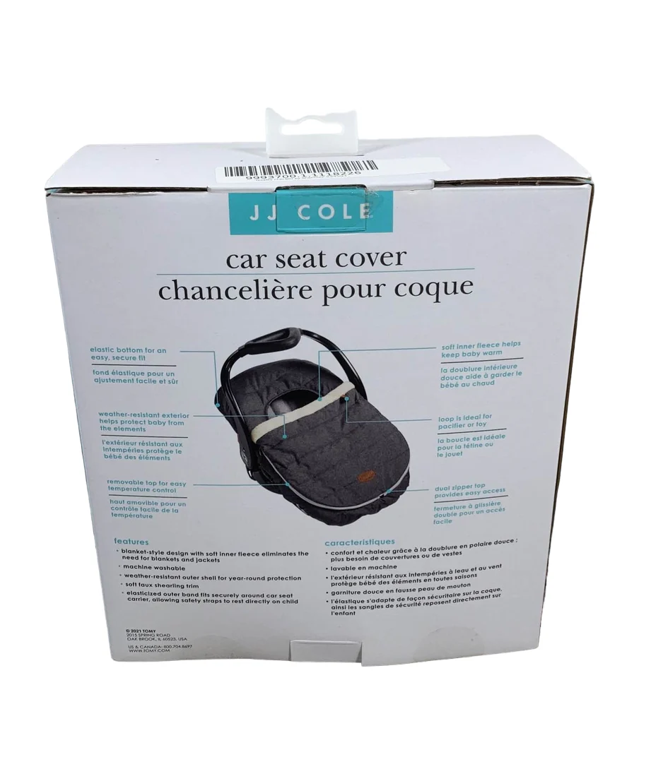 JJ Cole Car Seat Cover, Heather Grey - Image 3