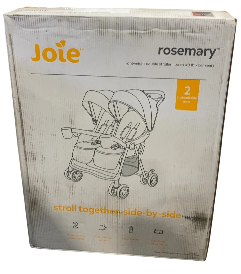 Joie Rosemary Side-by-Side Double Stroller, 2024, Nectar & Mineral - Image 2